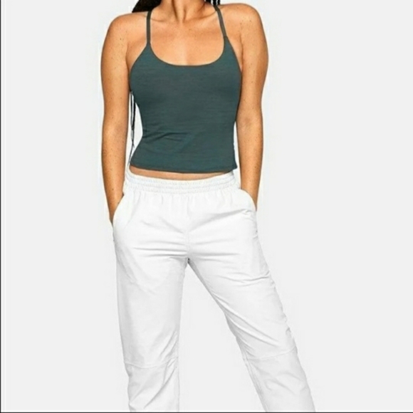 Outdoor Voices Tops - Outdoor Voices Move Free Large Evergreen Racerback Cropped Tank